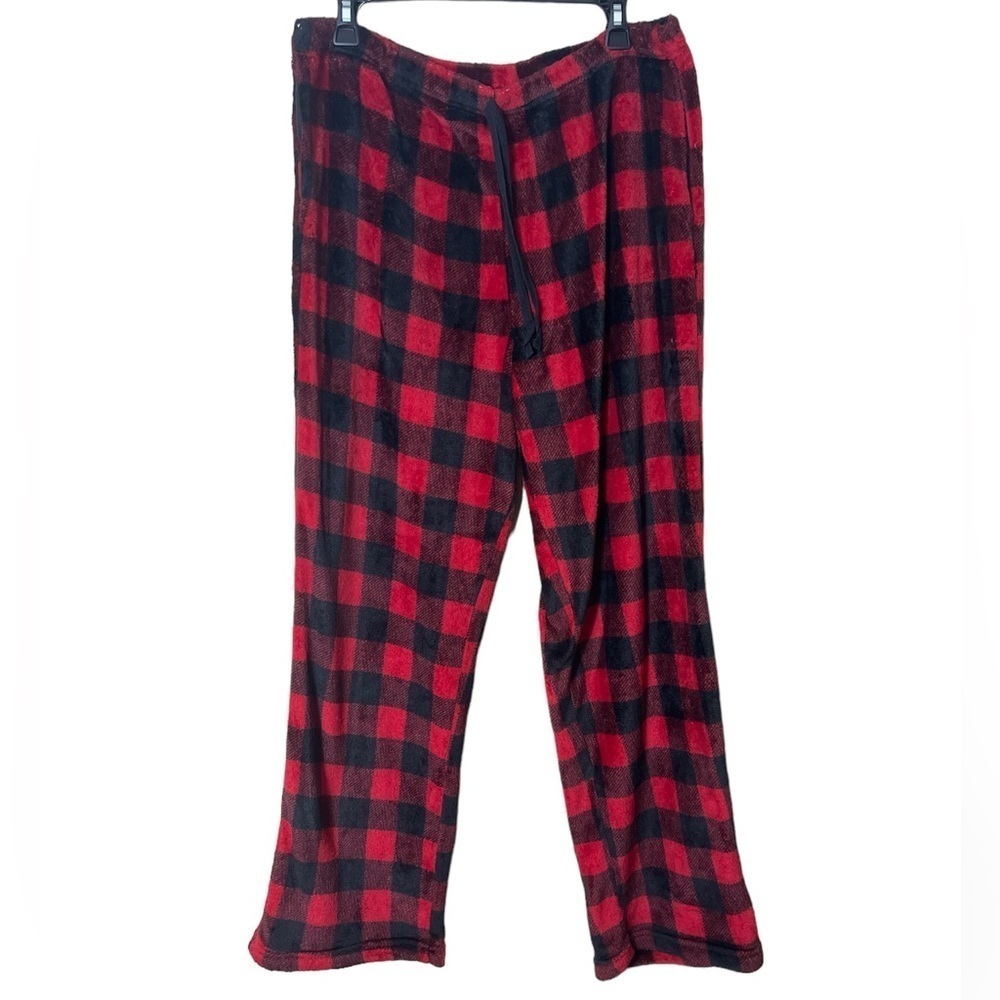 BEARPAW Buffalo Plaid Fleece Holiday Christmas Pajama Bottoms‎ XL Cozy Lounge